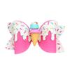 10pcs Ice Cream Hair Bow, Pink Glitter Sprinkles hair clips, 3.3 x 1.9 inches leather hair bows for girls Birthday Hair Accessories for kids view 1