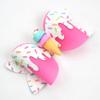 10pcs Ice Cream Hair Bow, Pink Glitter Sprinkles hair clips, 3.3 x 1.9 inches leather hair bows for girls Birthday Hair Accessories for kids view 3