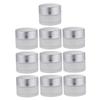 LRXIYODE 10Pcs Glass Cream Jars Portable Makeup Containers Refillable Empty Cosmetic Dispenser with Dome Lids for Travel Essential Oils Lotion Cream Storage view 1
