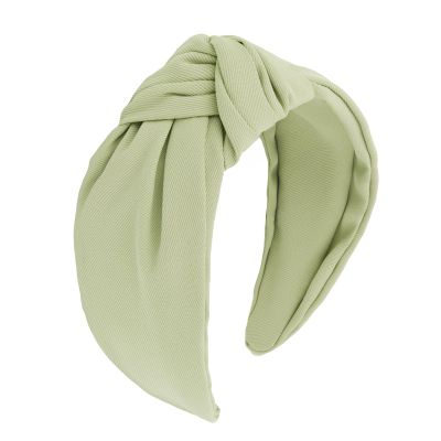 Ondder Light Green Headband Top Knot Headbands for Women Non Slip Fashion Wide Knotted Headbands for Women Hair Accessories for Women Girls