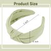 Ondder Light Green Headband Top Knot Headbands for Women Non Slip Fashion Wide Knotted Headbands for Women Hair Accessories for Women Girls view 2