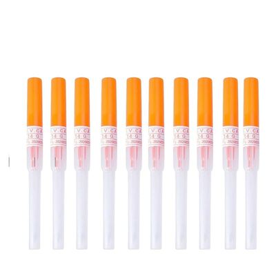 Caphstion I.V. Catheter Piercing Needles Stainless Steel Body Piercing Needles for Lip Eyebrow Navel Earrings, Orange 14G 10pcs