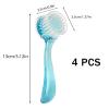 4 Pack Facial Cleansing Brush, Beomeen Face Scrubber Exfoliating Brush Face Wash Scrub Exfoliator for Skin Care, Makeup Removal,Blue view 2