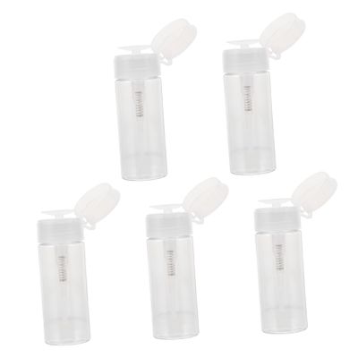 5pcs Large Capacity PP Press Pump Empty Bottles for Nail Salon