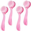 4 Pack Facial Cleansing Brush, Beomeen Face Scrubber Exfoliating Brush Face Wash Scrub Exfoliator for Skin Care, Makeup Removal,Pink view 1