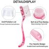 4 Pack Facial Cleansing Brush, Beomeen Face Scrubber Exfoliating Brush Face Wash Scrub Exfoliator for Skin Care, Makeup Removal,Pink view 3
