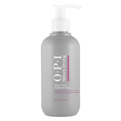 OPI Nature Strong Nails & Skin - Moisture Misson Hand & Foot Cream | Enriched with Shea Butter & Glycerin for Silky-Smooth Skin | Infused with Avocado & Sweet Almond Oil | 8.4 Fl Oz | 250 mL