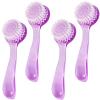 4 Pack Facial Cleansing Brush, Beomeen Face Scrubber Exfoliating Brush Face Wash Scrub Exfoliator for Skin Care, Makeup Removal,Purple view 1