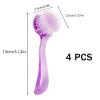 4 Pack Facial Cleansing Brush, Beomeen Face Scrubber Exfoliating Brush Face Wash Scrub Exfoliator for Skin Care, Makeup Removal,Purple view 2