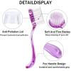 4 Pack Facial Cleansing Brush, Beomeen Face Scrubber Exfoliating Brush Face Wash Scrub Exfoliator for Skin Care, Makeup Removal,Purple view 4