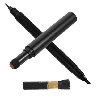 DECOMELODY 1 Set Beard Pencil Filler with Brush Dual Ended Grooming Tool for All Beard Types Soft Tips for Comfortable Application and Easy Maintenance Deep