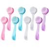 4 Colors Facial Cleansing Brush, Beomeen 8 Pack Face Scrubber Exfoliating Brush Face Wash Scrub Exfoliator for Skin Care, Makeup Removal (Blue, Pink, Purple, Clear) view 1
