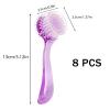 4 Colors Facial Cleansing Brush, Beomeen 8 Pack Face Scrubber Exfoliating Brush Face Wash Scrub Exfoliator for Skin Care, Makeup Removal (Blue, Pink, Purple, Clear) view 2