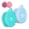 4Pcs Silicone Body Scrub Brushes for Shower Multi Purpose Exfoliating Bath Brushes with Double Sided Design for Skin Cleaning and Massaging Convenient Storage Ring view 1