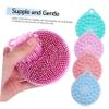 4Pcs Silicone Body Scrub Brushes for Shower Multi Purpose Exfoliating Bath Brushes with Double Sided Design for Skin Cleaning and Massaging Convenient Storage Ring view 2