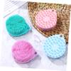4Pcs Silicone Body Scrub Brushes for Shower Multi Purpose Exfoliating Bath Brushes with Double Sided Design for Skin Cleaning and Massaging Convenient Storage Ring view 4