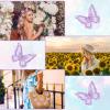 10 Pcs Lace Embroidery Flower Butterfly Hair Bow Pin Butterfly Hair Clip Purple Fairy Hairs Clips Wedding Hairs Accessories for Women Halloween Christmas Party Decor view 3