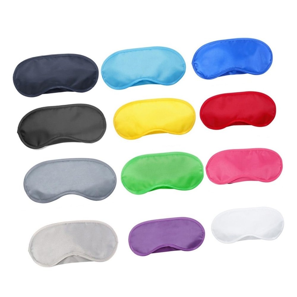 Beaupretty 20pcs Colorful Eye Masks Set Lightweight Sleep Blindfolds Elastic Straps for Light Blocking for Travel Meditation and Relaxation