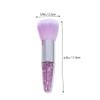 DEARMAMY 3Pcs Dual Use Cosmetic Brush for Loose Powder Manicure Short Handle Design Includes Tipped Brushes for Makeup Application and Nail Art view 2
