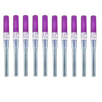 Caphstion I.V. Catheter Piercing Needles Stainless Steel Body Piercing Needles for Lip Eyebrow Navel Earrings, Purples 26G 10pc