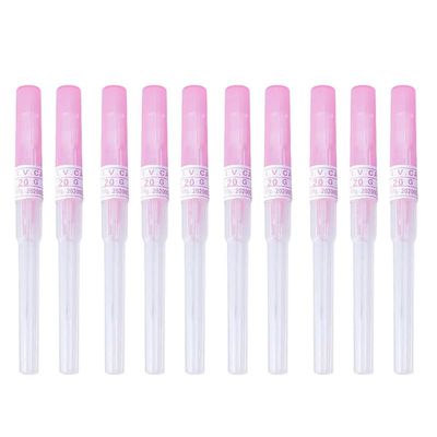Caphstion I.V. Catheter Piercing Needles Stainless Steel Body Piercing Needles for Lip Eyebrow Navel Earrings, Pink 20G 10pcs