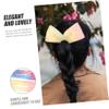 ASAKKURA 3pcs Hair Bun Maker Tool Set Adjustable Bowknot Hair Wraps for Women Lazy Hairbands for Easy Styling for Everyday Use and Special Occasions Random Color view 2