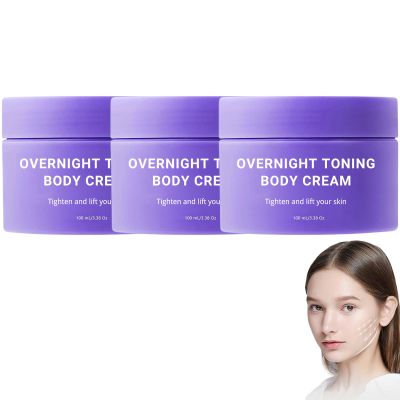 AEEHFENG Overnight Toning Whip, Instant Skin Tightening Cream for Body, Body Firming Cream for Women, Improve Skin Sagging and Fine Lines, Natural Ingredients for All skin Types (3PC)
