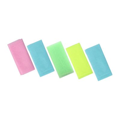 ASAKKURA 5Pcs Exfoliating Bath Towels Long Back Strips for Body Scrub Durable and Easy to Clean Shower Towels for Exfoliating Dead Skin