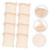 8Pcs Colorful Cotton Linen Soap Bags Drawstring Foaming Pouches for Bathing Shower for Handmade Soap and Facial Cleansers Efficient Exfoliating Mesh Holders view 3