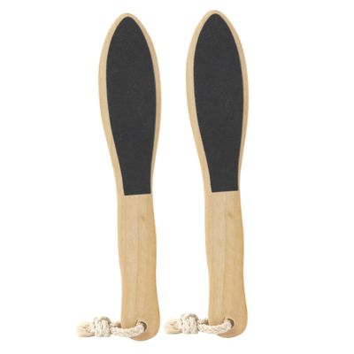 2Pcs Wooden Foot Care Scrubbing Board Ergonomic Pedicure Tool for Massage Dead Skin Removal for Home Professional Use