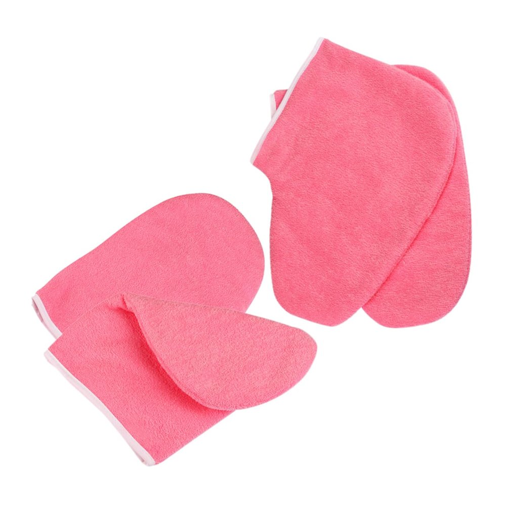 Beaupretty Paraffin Therapy Wax Foot and Hand Cover Set  1 Pair Each of Gloves and Socks for Moisturizing Treatment Suitable for Home Spa