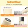 2 in 1 Bikini Trimmer for Women Dual Head Electric Shaver with LED Display,IPX7 Waterproof Wet & Dry, Painless Shaver for Underarm Leg Arm Body Face Private Area Khaki view 2