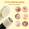 2 in 1 Bikini Trimmer for Women Dual Head Electric Shaver with LED Display,IPX7 Waterproof Wet & Dry, Painless Shaver for Underarm Leg Arm Body Face Private Area Khaki view 3