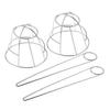 Beavorty 2 Sets Hair Bun Cover: French Bun Maker Holder Cage Metal Wire Fork Hollow Out Round Dome Slide Pin Clip For Women Girls Styling Thin Hair Accessories view 1