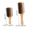 2Pcs Double Sided Boar Bristle Hair and Beard Brushes for Gentle Grooming and Cleaning Versatile Styling Tool for Men Includes and Brushes view 2