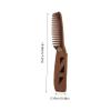 ASAKKURA Portable Folding Wooden Comb with PU Case Wide Tooth Beard Grooming Tool for Men Travel-Friendly and Engraved for Beard Care and Styling view 2