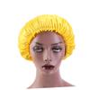 2Pcs Silk Lace Sleeping Caps for Women Round Beauty Hats for Hair Care Stylish Nightwear for Chemo Sleeping and Beauty Treatments Yellow view 3