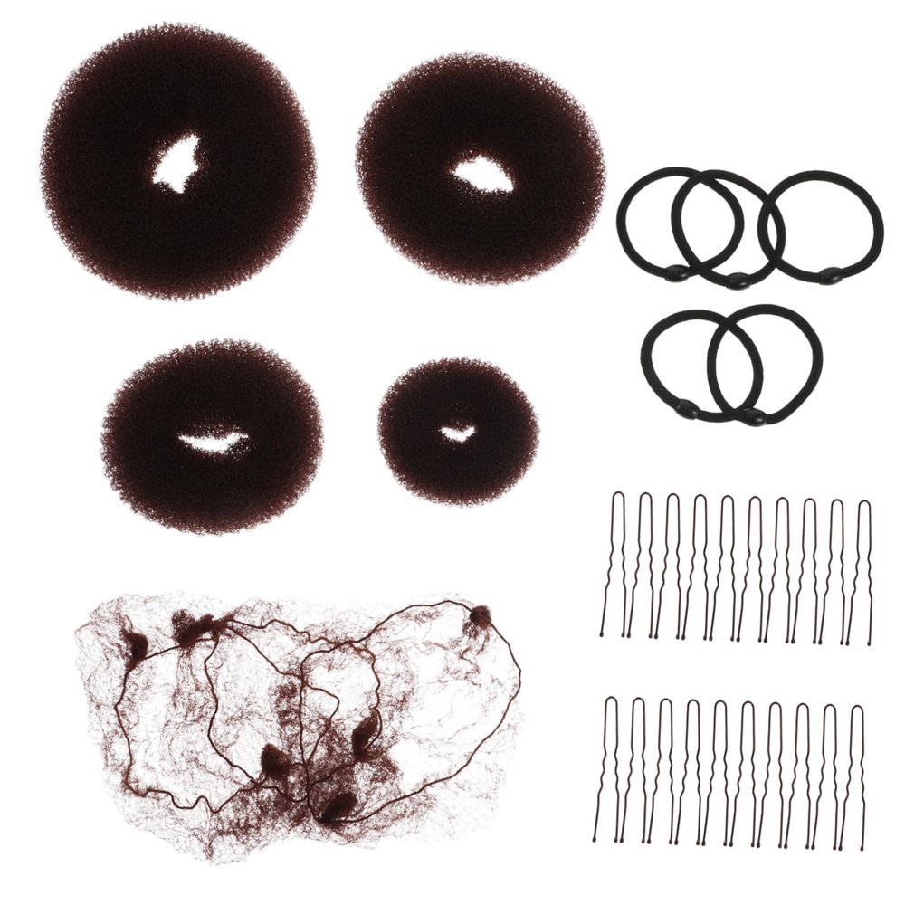 ARTSEWPLY 1 Set Ballet Bun Hair Nets Invisible Hairnet with Hair Clips Loop Tool for Women for Dancers Easy to Use for Any Occasion