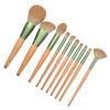FOMIYES 10PCS Makeup Brush Set Wooden Handles Professional Face Powder and Eyeshadow Brushes for Travel Soft Synthetic Bristles for Makeup Artists Includes view 1