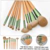FOMIYES 10PCS Makeup Brush Set Wooden Handles Professional Face Powder and Eyeshadow Brushes for Travel Soft Synthetic Bristles for Makeup Artists Includes view 3