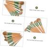 FOMIYES 10PCS Makeup Brush Set Wooden Handles Professional Face Powder and Eyeshadow Brushes for Travel Soft Synthetic Bristles for Makeup Artists Includes view 4