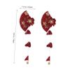 NULYLU 1Pair Japanese Style Hair Clip Elegant Fabric Barrette with Cherry Blossom Design for Parties Weddings and Special Occasions Durable and Cloth Material view 2