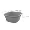 ASAKKURA 3pcs Portable Plastic Wash Basin Set Round Foot Bath Tub for Laundry and Hair Washing Multi-Functional Dish Pan for Kitchen Sink and Shower for Students and Home Use view 2