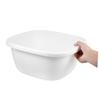 ASAKKURA 3pcs Portable Plastic Wash Basin Set Round Foot Bath Tub for Laundry and Hair Washing Multi-Functional Dish Pan for Kitchen Sink and Shower for Students and Home Use view 3