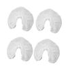 BESTOYARD 50Pcs Disposable U Shaped Pillow Covers Non Woven Headrest Protectors for Hotel Travel Massage Therapists White view 1