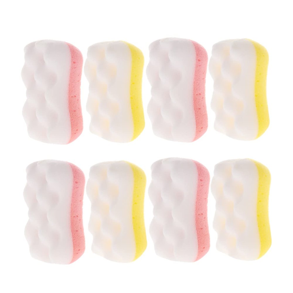 8pcs Dual Sided Exfoliating Shower Sponges for Adults Soft Durable Bath Body Scrubbers for Gentle Cleaning for Comfortable Bathing Experience