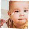 ASAKKURA 100 pcs Double Ended Cotton Swabs with Bamboo Sticks Disposable Baby Cotton Swabs for Infant and Toddler for Cleaning and Hygiene view 4