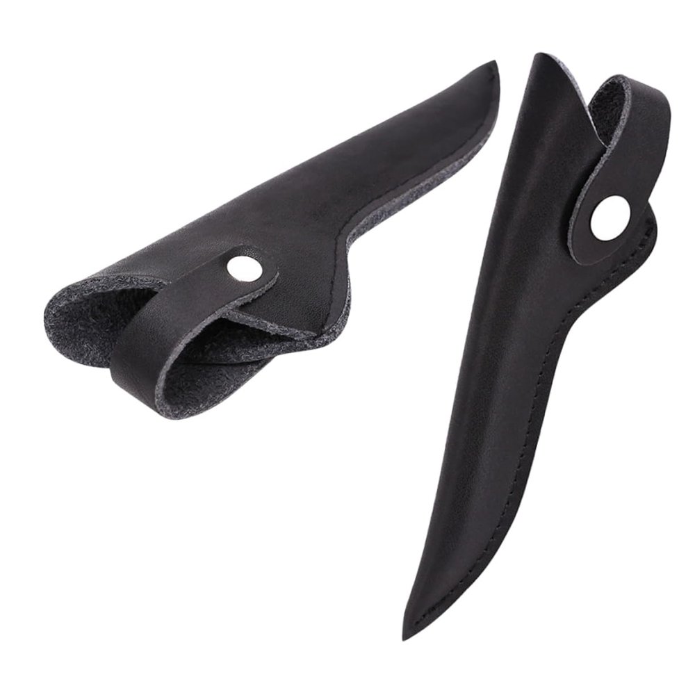 2pcs Leather Scissor Holder Bag Durable PU Scissors Storage Organizer for Hairdressers Stylish Shear Pouch for Hair Cutting Sewing Crafting Tools Elegant Scissor Protector