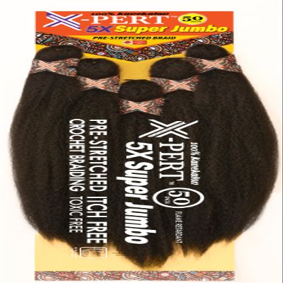 X-PERT 5X SUPER JUMBO Pre-Stretched ITCH FREE Braiding Hair  Flame Retardant Premium Fiber (Color #OET1B/27)