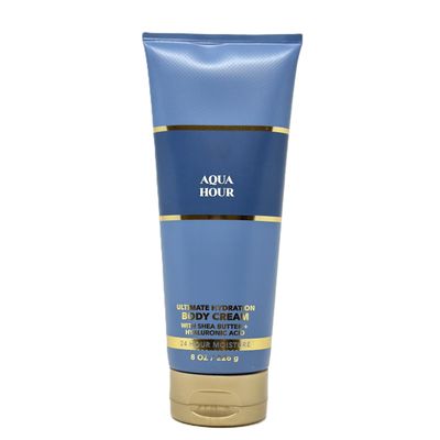 Bath and Body Ultimate Hydration Body Cream 24 Hour Moisture (8 oz / 226 g, Aqua Hour)